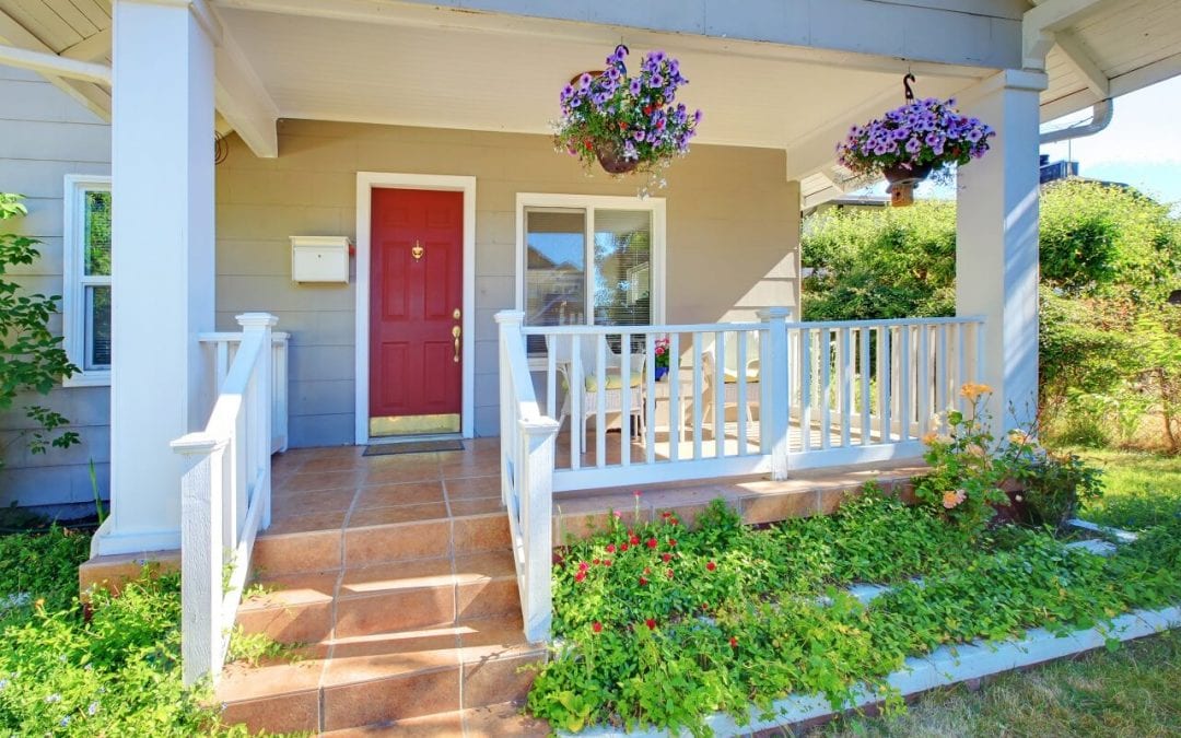 Painting the front door is an easy home renovation that improves curb appeal